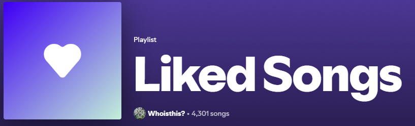 4301 liked songs